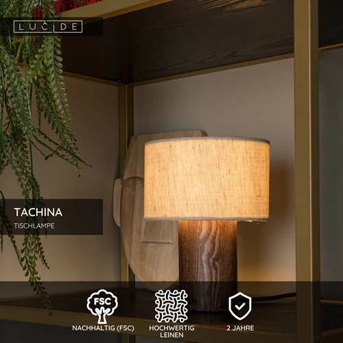 Lucide TACHINA - Tischlampe - 1xE14 - Natürlich - USP
